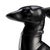 Black dog statue. 20.5h x 14.5w x 5d
