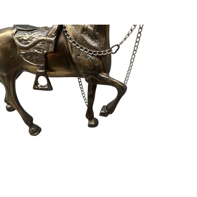 Vintage Brass Horse Figurine For Sale - Image 6 of 9