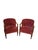 Vintage Oak and Damask Velvet Armchairs, 1960s, Set of 2 For Sale - Image 9 of 13