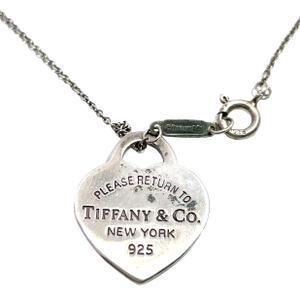 Mid 20th Century Tiffany & Co. Vintage “Return to Tiffany” Heart Tag Necklace in Sterling Silver