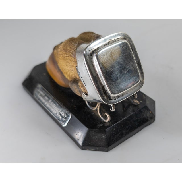 19th Century English Sterling Silver Mounted Deer Hoof Hunting Trophy For Sale - Image 10 of 13