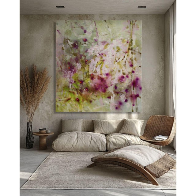 Painting title :: Hayden Would Only Paint in Purple :: 54x49" :: mixed media collage on canvas :: created by Mel Rea “I...