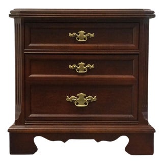 Bassett Furniture Eden House Collection Solid Cherry Traditional Style 26" Two Drawer Nightstand 2083-0270 For Sale