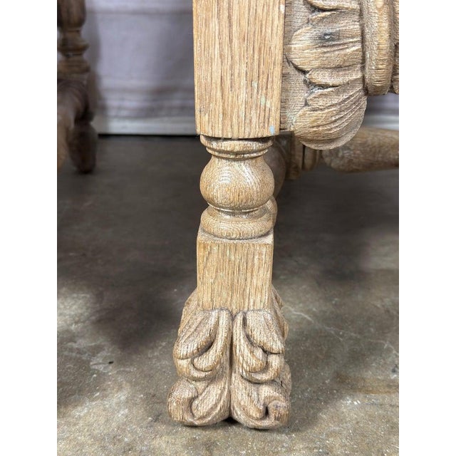 Pair of Exceptional Spanish Baroque Throne Armchairs With Hand-Carved Lion Heads For Sale - Image 4 of 18