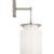 Modern Ray Booth for Visual Comfort Signature Elias 23" Sconce in Polished Nickel with White Glass For Sale - Image 3 of 9