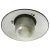 1950s Industrial White Enamel and Cast Iron Holophane Glass Pendant Light, 1950s For Sale - Image 5 of 8