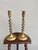 Antique English Barley Twist Brass Candlesticks, a Pair — Georgian Hollywood Regency For Sale - Image 10 of 10