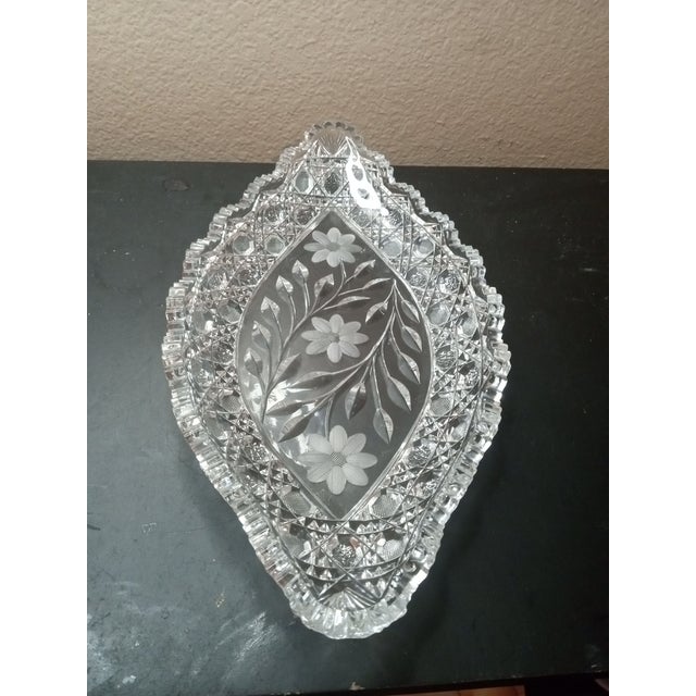 Stunning 1880 American Brilliant Crystal Etched Bowl For Sale - Image 4 of 6