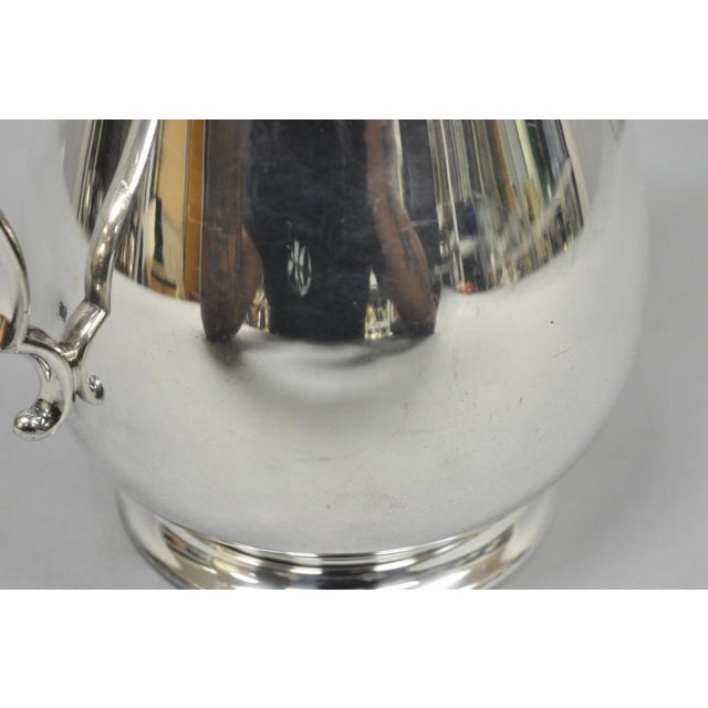 Vintage n.s. Co Victorian Bulbous Silver Plated Lemonade Beverage Water Pitcher For Sale - Image 10 of 13