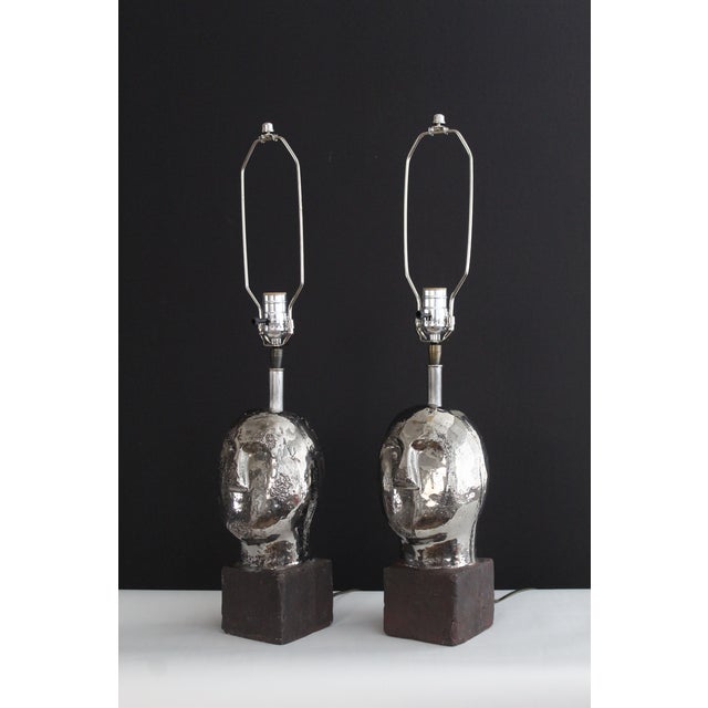 Mid 20th Century Brancusi Style Sculptural Lamps - a Pair For Sale In Miami - Image 6 of 11