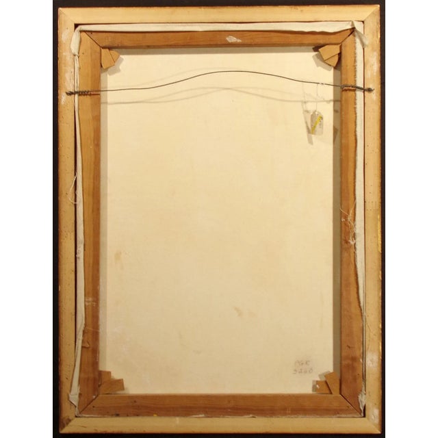 T.O. Platas "The Woman in Red" Vintage Original Framed Oil Painting on Canvas For Sale - Image 4 of 7