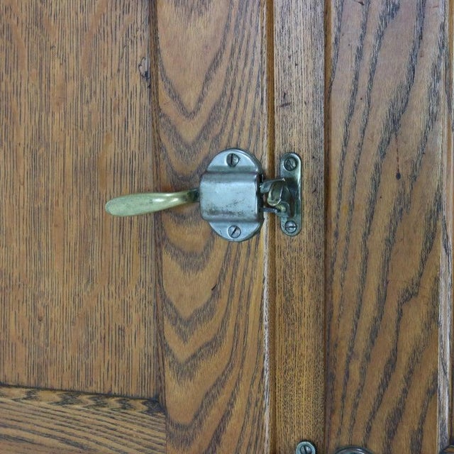 Antique Grand Rapids Refrigerator Co. Oak Three-Door Leonard Icebox Circa 1920 For Sale - Image 6 of 14