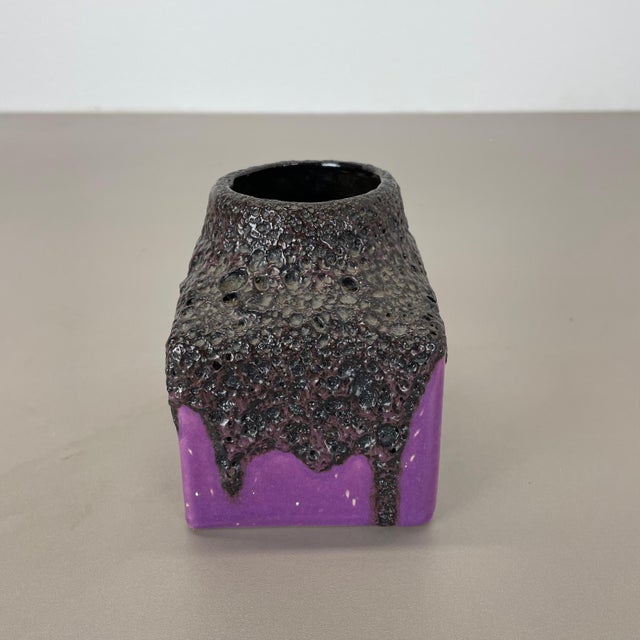Vintage Pottery Fat Lava Vase from Es Keramik, Germany, 1970s For Sale - Image 4 of 16