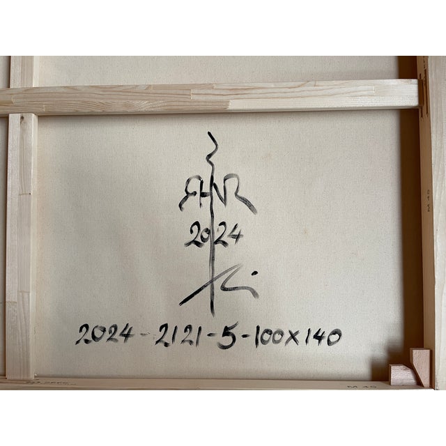 Contemporary Abstract Oil on Canvas "Abstract Informal 2024-2121-5" by Robert Niesse For Sale - Image 10 of 10