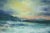 1980s Stormy Sunset Seascape With Purple, Yellow & Green by Vasil Papkov For Sale - Image 5 of 10