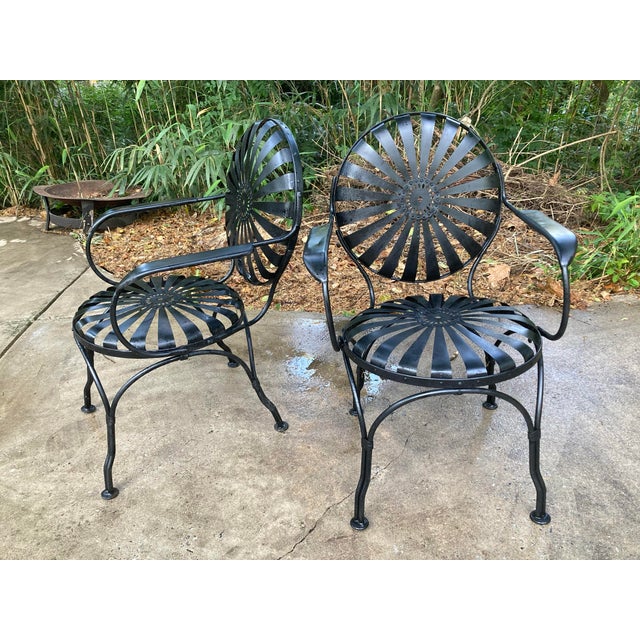Mid 20th Century Francois Carre Garden Dining Chairs - A Pair For Sale - Image 11 of 12