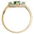 18KY Emerald(0.27) & Diamond(0.28) Geometric Ring, size 5.5 For Sale - Image 4 of 5
