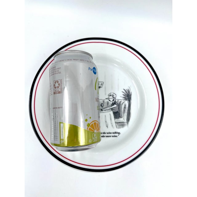 Restoration Hardware "The New Yorker" Wine-Themed Cartoon Plates - Set of 5 For Sale - Image 10 of 10