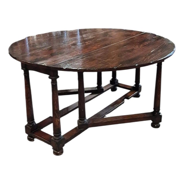 18th C Style Drop Leaf English Table For Sale
