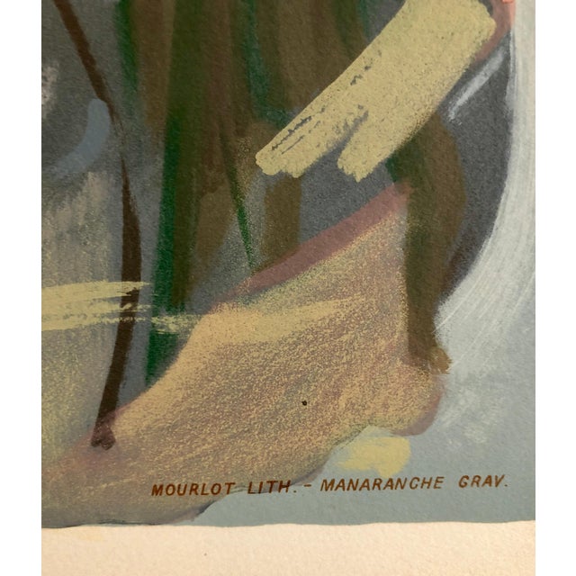 Modern Mane Katz, Judaica Jewish Shtetl Wedding Klezmer Musician Lithograph Mourlot Paris, 1966 For Sale - Image 3 of 5