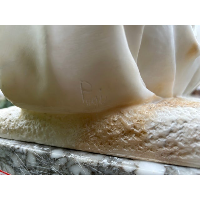 White 19th Century Italian Arabesque Style Carrara Marble Sculpture Signed Pugi For Sale - Image 8 of 12