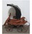 1990s Antique English Goat Cart With Wooden Body, Metal Wheels & Black Canopy For Sale - Image 5 of 5