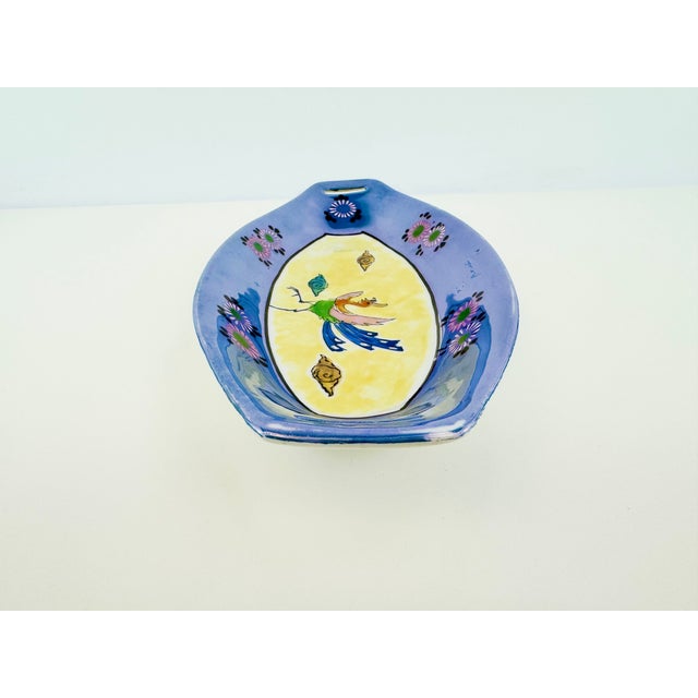 Vintage Japanese Hand-Painted Porcelain Phoenix Bird Serving Dish For Sale - Image 9 of 11