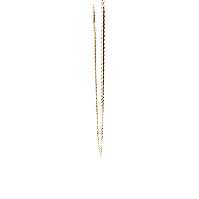 A late 20th-century 14k gold 5mm 20" solid herringbone chain necklace. Great weight at 34 grams!