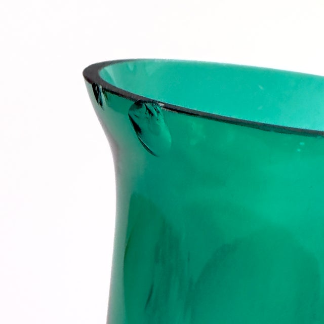 Jewel-Toned Glass Bottle Vase Curation - Group of 5 For Sale - Image 17 of 17