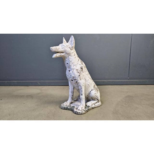 Sculpture Materials Vintage Concrete Guard Dog Sculpture, 1960s For Sale - Image 7 of 15