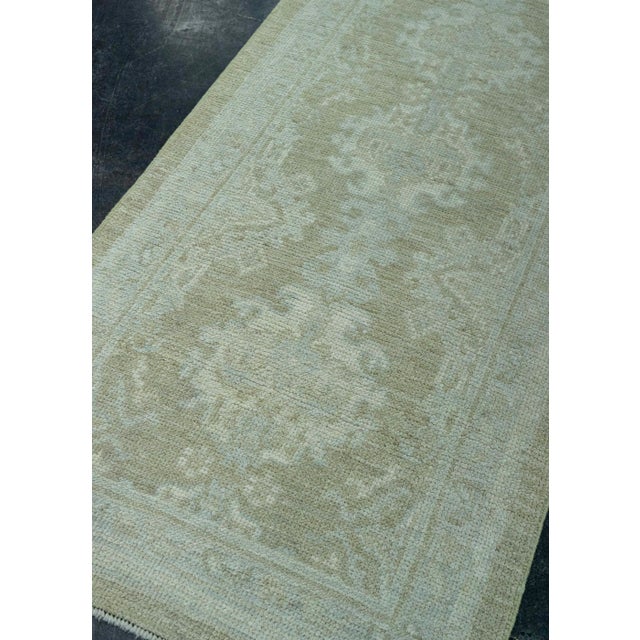 Blue Turkish Oushak Rug 2'6" x 34'5" #20238 For Sale - Image 8 of 8