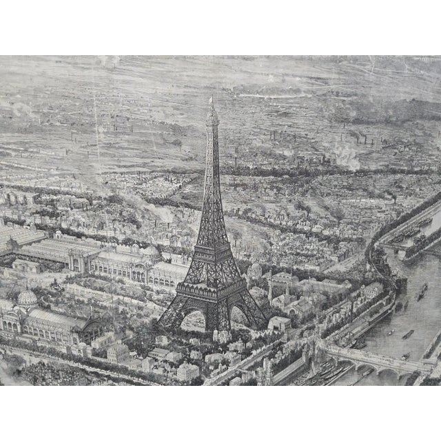 Late 19th Century Panoramic View of the 1889 Paris Exposition Universelle with the Eiffel Tower, 1889, Engraving For Sale - Image 5 of 13