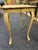 Vintage Italian Gilt Painted Wood Nesting Tables With Etched Floral Tops, Set of 2 | Made in Italy For Sale - Image 11 of 15
