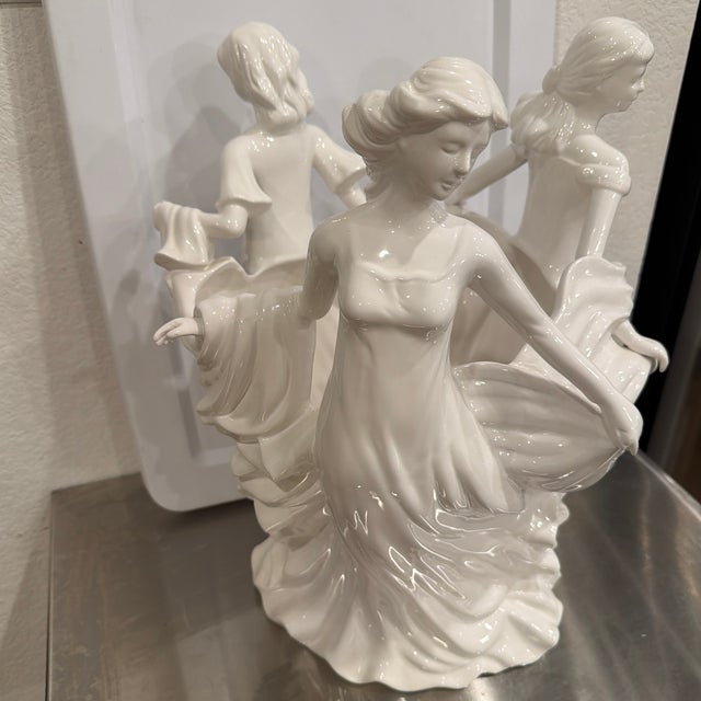 Large Rare Kaldun & Bogle The Three Graces Porcelain Planter The pictures do not do justice to this magnificant piece!...