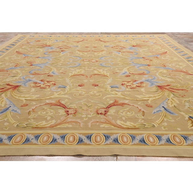 Vintage Chinese Aubusson Rug, 08'11 X 12'05 For Sale - Image 9 of 10