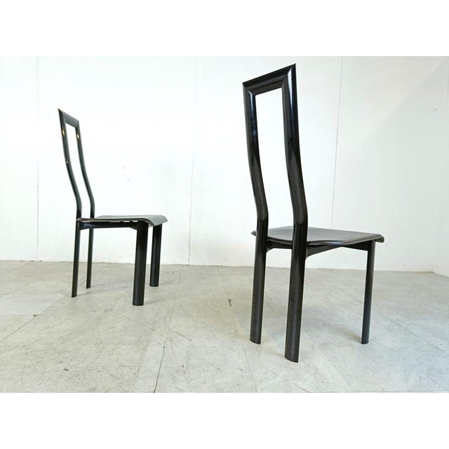 Italian Regia Dining Chairs attributed to Antonello Mosca for Ycami, 1980s, Set of 6 For Sale - Image 10 of 12