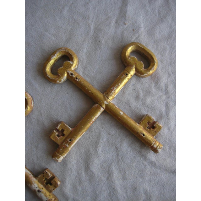 Extremely rare this set is probably coming from a church and show the keys of heaven that St Peter would present , in 30...