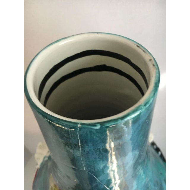 San Polo San Polo Venezia Italian Harlequin Ceramic Vase For Sale - Image 4 of 13