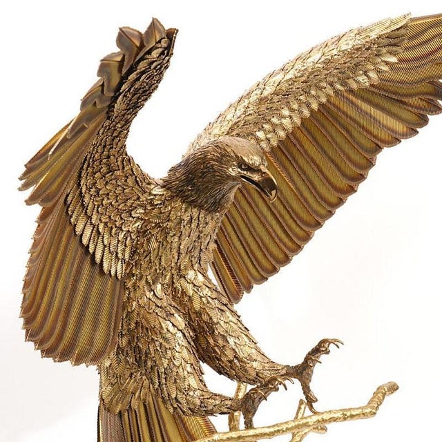 Brass Eagle Sculpture by Robert Signorella Chairish