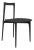 Grey Chair in Linea 622 Leather and Black Oak by Collector Studio For Sale