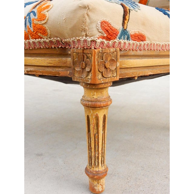 Louis XVI Child's Chair in Crewelwork Upholstery For Sale - Image 11 of 13