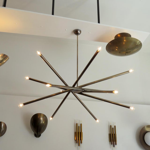 Brass Spiral-48™ Chandelier For Sale - Image 8 of 10