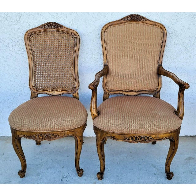Henredon French Provincial Cane Back Dining Chairs Set of 6 Chairish