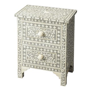 Vivienne Grey Bone Inlay Accent Chest, Gray For Sale