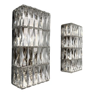 Wall Lamps in Crystal Glass by Bakalowits & Söhne, Austria, 1960s, Set of 2 For Sale