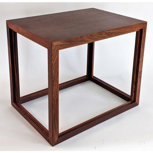 Vitré of Denmark Interlocking Danish Mid Century Vitre of Denmark Pair of Cube Tables For Sale - Image 4 of 13