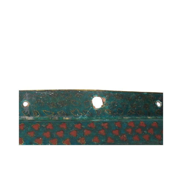 18th Century Antique Early Meiji Japanese Cloisonne Phoenix Bird Tray For Sale - Image 5 of 9