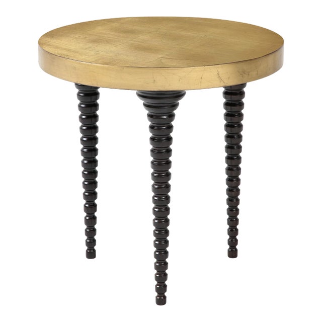 Gilt Leafed Side Table For Sale