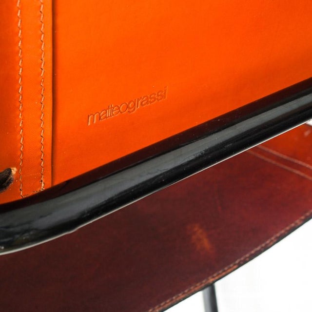 Mid-Century Modern Cantilever Chair Model Mg5 in Leather by Matteo Grassi, Italy, 1990s For Sale - Image 3 of 16