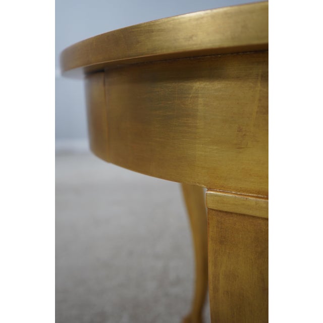 Gold Painted 2 Tier 1 Drawer Empire End Table For Sale - Image 13 of 17